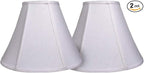 TOOTOO STAR Double White Lamp Shade Set of 2, Large Bell Lampshade for Floor Light and Table Lamp 6x14x10 inch, DIY Fabric Natural Linen Hand Crafted, Spider (White, 6x14x10 inch)