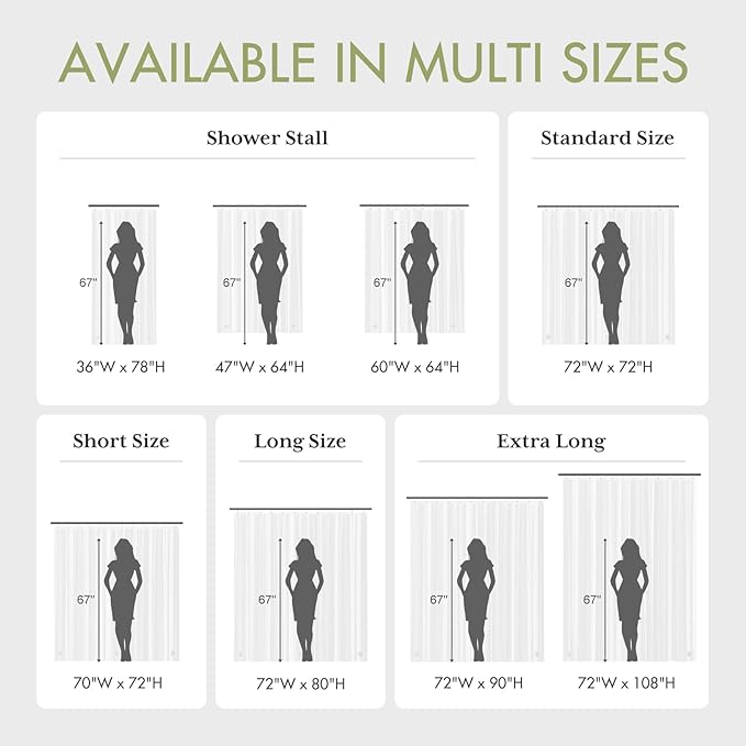 AmazerBath Long Shower Curtain Liner with 3 Magnets, 72x90 Clear Shower Curtain Liner Tall, Waterproof Plastic Shower Liner, Lightweight PEVA Shower Curtain with 12 Rustproof Metal Grommets