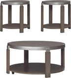 Liberty Furniture Sutton 3 Piece Set for Living Room - Cocktail Table, 2 End Tables - Bleached Sand