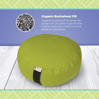 Bean Products Zafu Meditation Pillows for Sitting on Floor, Yoga Cushion, Cotton/Buckwheat Fill Yoga Pillow, Zafu Meditation Cushion, Zen Kneeling Prayer Pad- Made in USA - 14" Round - Burgundy
