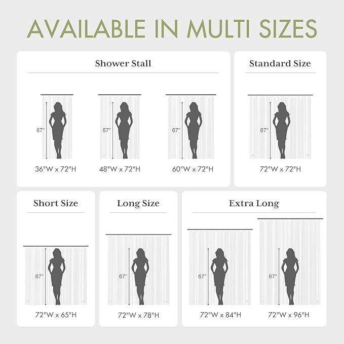 AmazerBath Long Shower Curtain Liner with 3 Magnets, 72x90 Clear Shower Curtain Liner Tall, Waterproof Plastic Shower Liner, Lightweight PEVA Shower Curtain with 12 Rustproof Metal Grommets