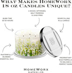 HomeWorx by SLATKIN + CO. Candle- Lily of The Valley, 18 oz. Premium Scented Candle - 30-55 Hours Burn Time