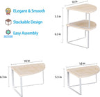 Corner Shelf Countertop Organizer - Set of 2 Corner Shelves for Kitchen Cabinet Organizer, Spice Rack, Stackable Bathroom Stand and Storage, Sink Rack, Corner Cabinet, Counter Decor, Natural Beige