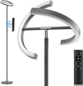 Gunmetal Gray LED Floor Lamp - Rotatable Standing Lamp for Living Room Bedroom, 22W Dimmable Floor Readig Light with Touch/Remote Control, Modern Corner Lamp for Office, Brightness Adjustable