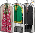 Clear Plastic Hanging Clothes Bags with 4" Gusseted Garment Bags for Storage, Suits, Coats, Sweaters, Shirts - 24" x 40" x 4"",3 Pack