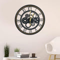 16 Inch Wall Clock, Gear Clock, Silent Non Ticking, Battery Operated Large Wall Clocks for Living Room Decor, Kitchen, Office (Vintage Industrial Steampunk)