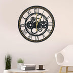 16 Inch Wall Clock, Gear Clock, Silent Non Ticking, Battery Operated Large Wall Clocks for Living Room Decor, Kitchen, Office (Vintage Industrial Steampunk)