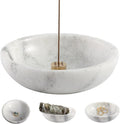 Koville Luxury Natural White Marble Incense Holder, Upgraded 6" Incense Holders for Sticks, Sturdy Incense Burner Ash Catcher, Ideal for Meditation, Relaxing, Easy to Clean