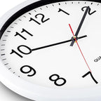 Bernhard Products White Wall Clocks, 2 Pack Silent Non Ticking - 16 Inch Extra Large Quality Quartz Battery Operated Round Easy to Read Home/Office/Business/Kitchen/Classroom/School Clock, Black Hands