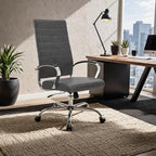 LeisureMod Benmar Modern High Back Leather Office Chair with Adjustable Height, Swivel Base, Ergonomic Design for Home Office, Study, or Workspace(Charcoal, Pallet/30pcs.)