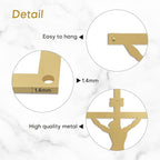 SIGNLEADER Metal Wall Art Decor A Men on Cross Minimalist Modern Abstract Wall Sculpture Hangings Home Decoration for Living Room, Bedroom, Bathroom, Kitchen, Outdoor - 24" Gold
