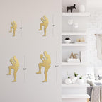 SIGNLEADER Metal Wall Art Decor - Baseball Pitcher Sport Minimalist Modern Abstract Wall Sculpture Hanging Home Decoration for Living Room, Bedroom, Bathroom, Kitchen, Studio, Outdoor - 24" Gold
