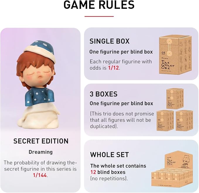 POP MART Hirono The Other One Blind Box Figures, Random Design Box Toys for Modern Home Decor, Collectible Toy Set for Desk Accessories, 1PC