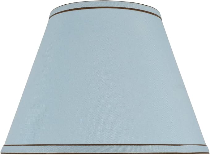 Aspen Creative 32183A Transitional Empire Shape Spider Construction Lamp Shade, Light Blue, 7" Top x 13" Bottom x 9-1/2" Slant Height