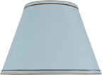 Aspen Creative 32183A Transitional Empire Shape Spider Construction Lamp Shade, Light Blue, 7" Top x 13" Bottom x 9-1/2" Slant Height