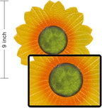 YEAHOME Sunflower Wall Decor - 9 inch Metal Flower Wall Art Decorations, Sunflower Yard Garden Decor Hanging for Kitchen, Bathroom, Bedroom,Handmade Gift for Home, Indoor or Outdoor (Set of 3)