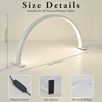 LED Desk Lamp, Desk Lamps for Home Office, Touch Control Desk Light with 3 Lighting Modes & 10 Brightness Level, Office Light Reading Lamp for Nail, Tattoo, Task, Crafting - White