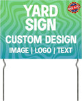 Custom Yard Signs with 2 Metal Stakes by BCB Print | Personalized Lawn Signs for Business, Events & Campaigns | Double Sided HD Outdoor Signage | Express Dispatch & Ship | Made in USA | 24×18 & 24×36