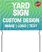 Custom Yard Signs with 2 Metal Stakes by BCB Print | Personalized Lawn Signs for Business, Events & Campaigns | Double Sided HD Outdoor Signage | Express Dispatch & Ship | Made in USA | 24×18 & 24×36