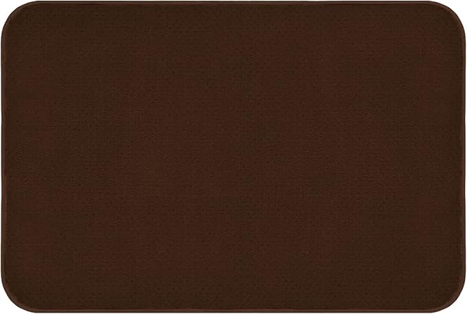 House, Home and More Skid-Resistant Carpet Indoor Area Rug Floor Mat - Chocolate Brown - 2 Ft X 3 Ft - Non Slip Rubber Backing, Stain Resistant, Dog Friendly, Living Room Bedroom Kitchen Entryway