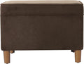 Spatial Order Home Decor | Dinah Collection Modern Storage Ottoman | Ottoman with Storage for Living Room & Bedroom(Chocolate Brown Velvet)