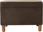 Spatial Order Home Decor | Dinah Collection Modern Storage Ottoman | Ottoman with Storage for Living Room & Bedroom(Chocolate Brown Velvet)