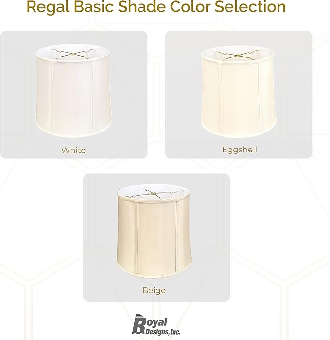 Royal Designs, Inc. BSO-719-13EG-2 Drum Basic Lamp Shade, 11 x 13 x 11, Eggshell, 2-Pack