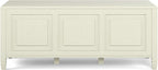 SIMPLIHOME Connaught Storage Bench - 51 inch Wide Solid Wood Trunk Bench in Antique White, Traditional Bench for Entryway with Lift-Up Lid and 3 Hidden Compartments