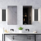 Aipsun 15.8in Modern Black Vanity Light Up and Down LED Vanity Light for Bathroom Wall Lighting Fixtures Neutral White 4000K