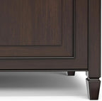 SIMPLIHOME Connaught Storage Bench - 36 inch Wide Solid Wood Small Trunk Bench in Chestnut Brown, Traditional Bench for Entryway with Lift-Up Lid and Dual Hidden Compartments