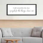Surfapans Bible Verse Christian Wall Decor I Still Remember the Days I Prayed Sign 32"×12" Scripture Inspirational Quotes Living room Large Horizontal Religious Motivational Wall Hanging Art (Black)
