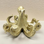 Gold Octopus Vintage Statue Sculpture Frgurine Gift for Home Office Living Room Desktop Display Decor Decorative