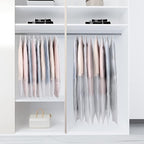 Univivi Clear Garment Bag Lightweight Dresses Bags (Set of 16) Hanging Clothes Cover, Full Zipper Suit Bags for Closet Storage -24'' x 60''