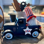 Farmhouse Blue Truck Tabletop Decor, Vintage Car Trucks Decorations for Indoor and Outdoor, Farm Pick-up Shelf Decors, Decorative Desktop Storage