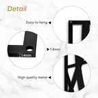 SIGNLEADER Metal Wall Art Decor Abstract Black Stroke Lines Minimalist Modern Abstract Wall Sculpture Hangings Home Decoration for Living Room, Bedroom, Bathroom, Kitchen, Outdoor - 18" Black