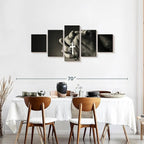 Elephant Stock Christian Prayer Canvas - 5 Panel Pictures Decor - Digital Design Canvas Print - Christian Wall Decor - 55" X 24"