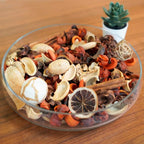 Qingbei Rina Orange Potpourri Bowl Filler, Cinnamon Scented Potpourri Dried Flowers, Decorative Vase Filler,Home Fragrance, Bathroom Decor,14 oz,(Citrus Orange)