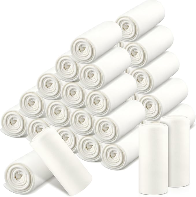 Newwiee 48 Pcs Fleece Throw Blankets Bulk 50'' x 60'' Oeko-tex Standard 100 Certified Spring Outdoor Wedding Guest Blankets Lightweight for Sleepover Donation Lap Pet Sofa Home (White)