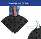 Backyard Expressions 4-Piece Offset Umbrella Base Weight Set – Fill with Water or Sand for Up to 160 lbs Stability – Heavy-Duty Resin Plates with Easy Carry Handles, Fits Most Cantilever Umbrellas