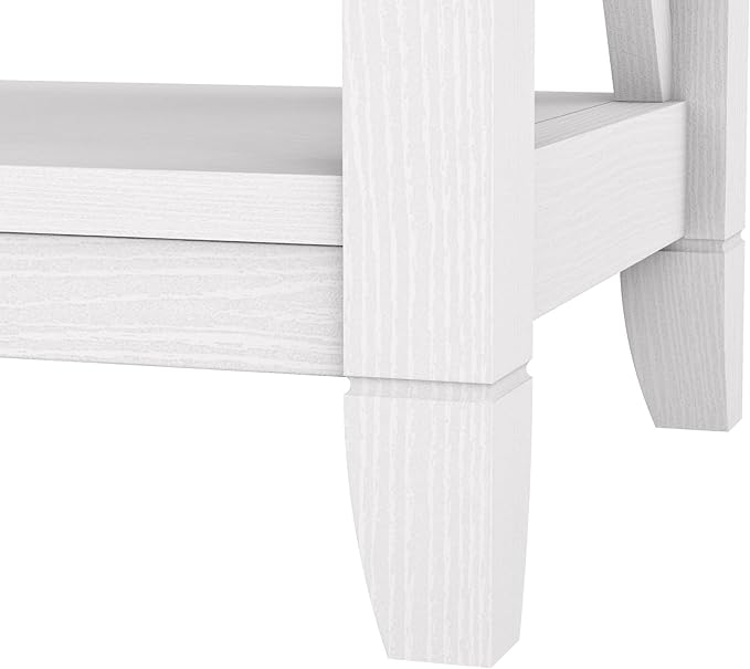 Bush Home Tall 5 Shelf Bookcase for Living Room or Home Office, Large Bookshelf, Modern Farmhouse Style, Key West Collection, Pure White Oak