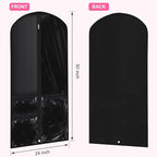14 Pcs Garment Bags for Dance Costumes Clear PVC with Zippers 24 x 50 Inch Suits Bag with Pockets Dance Costume Organizer Carrier for Storage Cover for Adult(Black,Classic)