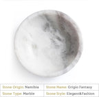 Koville African Natural Marble Incense Holder, 5inch Incense Holders for Sticks, Sturdy Incense Burner Ideal for Meditation and Relaxing, Easy to Clean(Grigio Fantasy)
