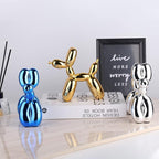 Silver Balloon Dog - Animal & Modern Sculpture Decor for Bedroom, Office & Preppy Room