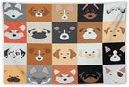 VUMIVI Dog Tapestry Funny Cartoon Pet Patterns Colorful Illustrations Square Animals Tapestry Wall Hanging for Living Room Bedroom Dorm Classroom Aesthetic Decor W60xL40in