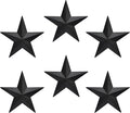 JoyEvy 6" 6pieces Per Set Black Metal Barn Star Wall Decor,Texas Stars Art,Metal Stars Rustic Vintage Western Country Farmhouse Home Indoor or Outdoor Decoration