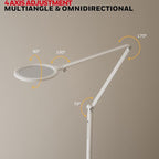 Honeywell LED Floor Lamp - F01WT Sunturalux™ Eye Caring Dimmable Standing Light with Remote,Bright Natural Daylight 5 Colors & 5 Brightness Adjustable Tall Lampara for Home Office Living Room Bedroom
