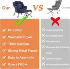 Lazy Chair with Ottoman, Large Lounge Accent Chair with Ottoman and a Throw Pillow, Navy Reading Chair for Living Room Bedroom Dorm Room Office Apartment Relaxing Use