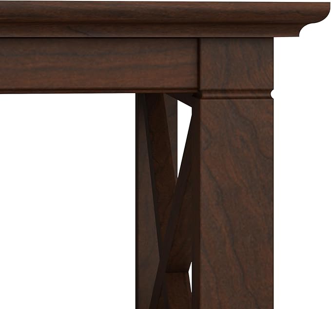 Bush Home Key West Small 2 Shelf Bookcase in Bing Cherry, Compact Home Organizer, Vertical Storage Solution, Bookshelf for Office or Living Room