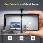 Desk lamp,LED Desk Lamps for Home Office,Eye-Care Architect Lamp for Desk with Clamp,Dual Screen Computer Monitor Gooseneck Smart Light:24W100 Lighting Models Adjustable Table Lamp for Study Drafting