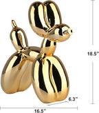 Gold Balloon Dog Decor,Gold Room Decors,Balloon Animal Preppy Room Shelf Decor,Cute Statue Home Decors,Bedroom Modern Sculpture Desk Decoration,Golden Decorations Gifts